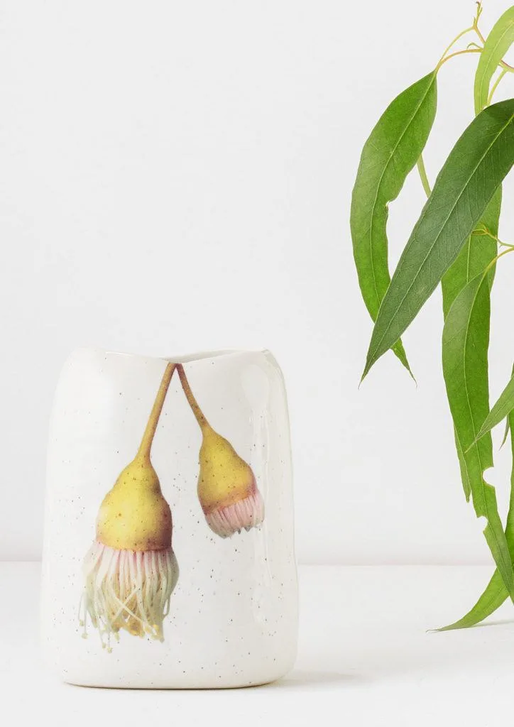Angus & Celeste Pebble Vase Hanging Yellow Gum