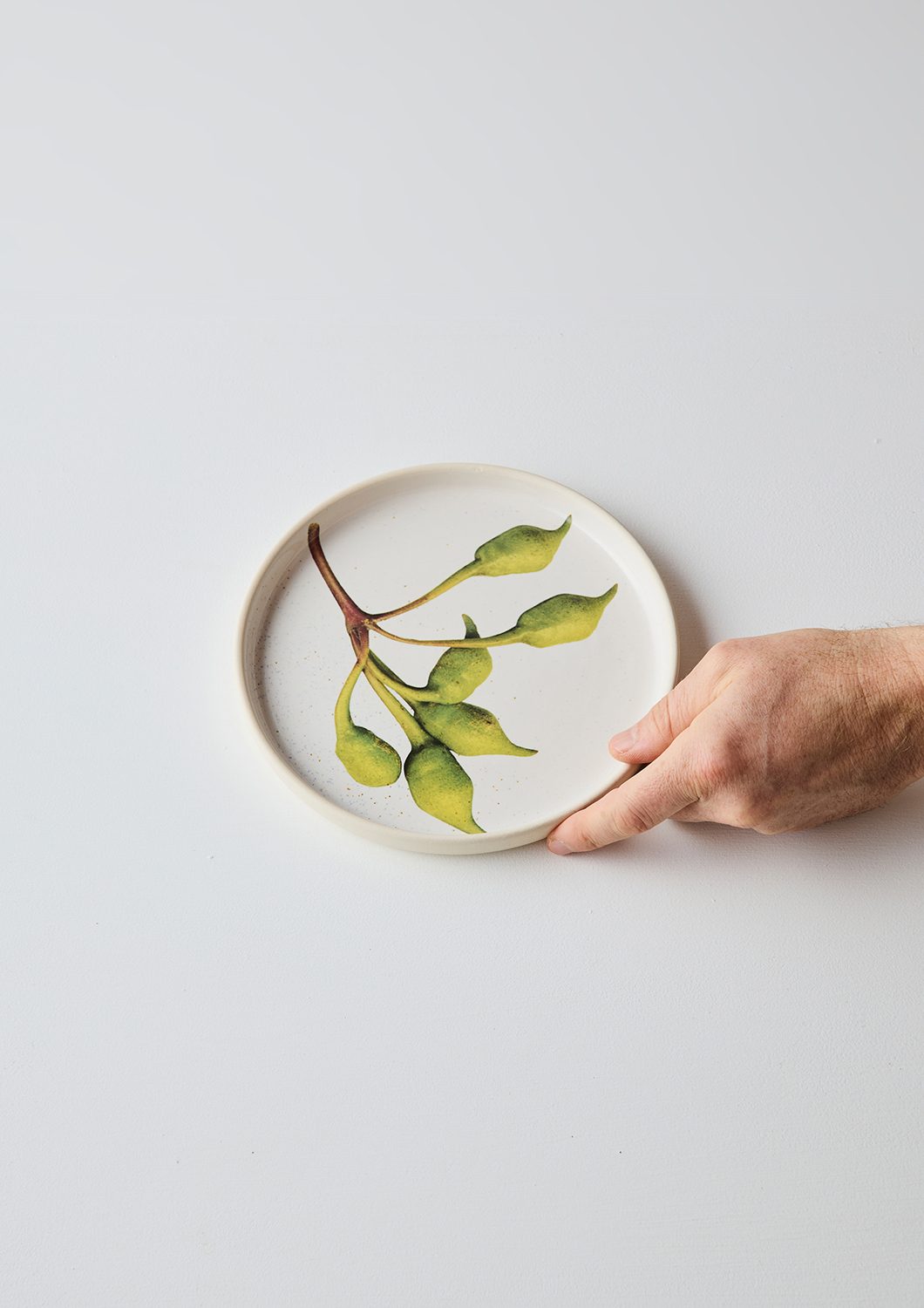 Australian Botanicals - Side Plate, Green Eucalyptus Buds