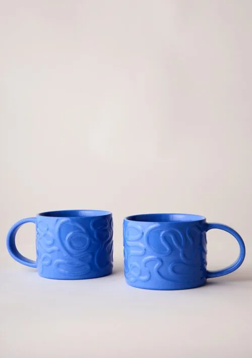 Tilde Mugs Two Set - Cobalt
